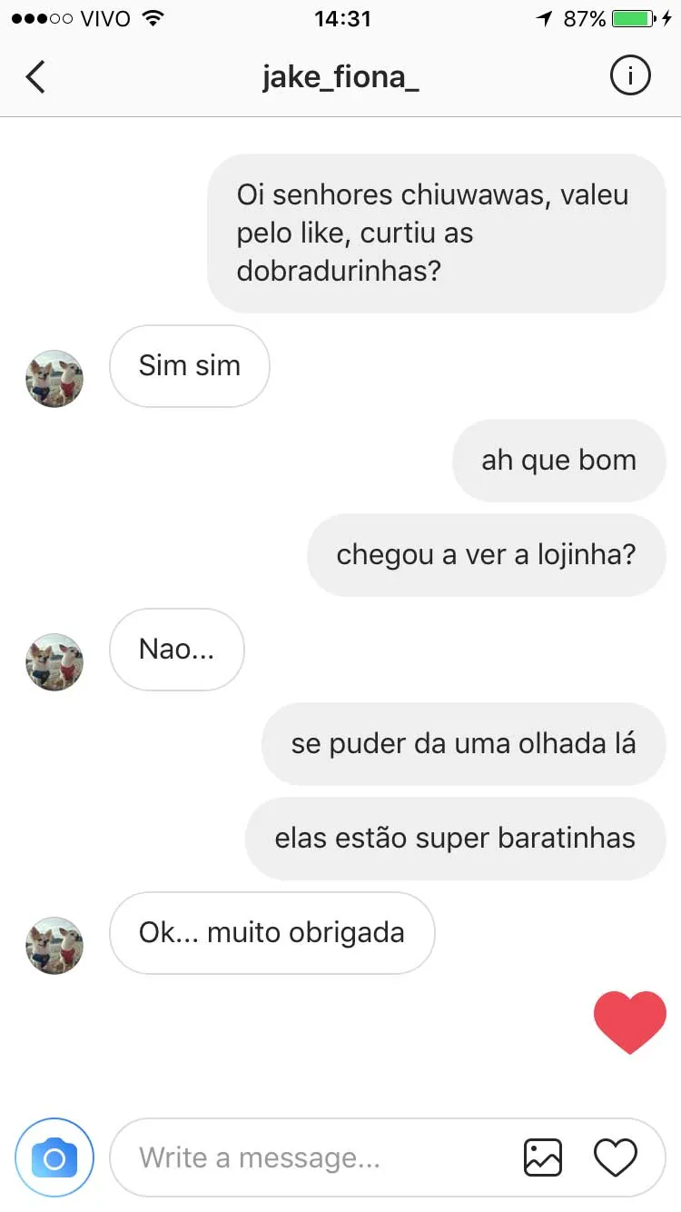 Dobradurinhas - Conversas no Instagram