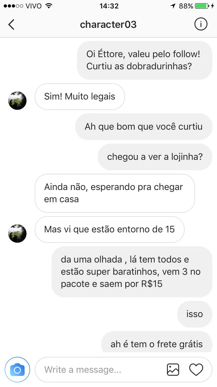 Dobradurinhas - Conversas no Instagram