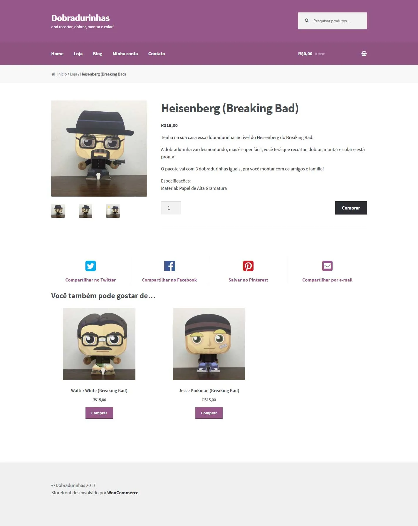 Dobradurinhas - Página de Produto Antiga