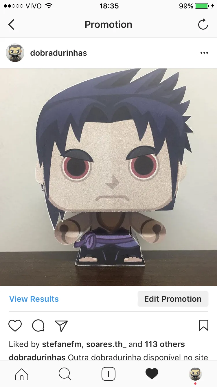 Dobradurinhas - Sasuke Ad Instagram